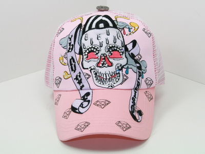 Skull & Diamond Rhinestone Cap