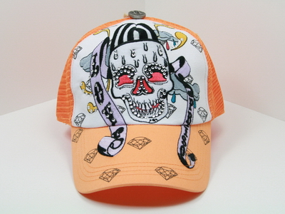 Skull & Diamond Rhinestone Cap