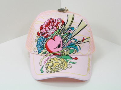 Rhinestone Cap Heart & Flower